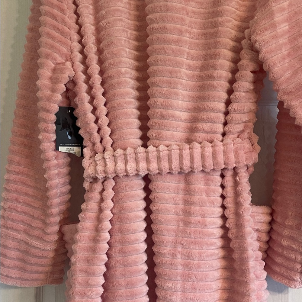 Nine West Ribbed Plush Robe -Size Large-new - Picture 5 of 7